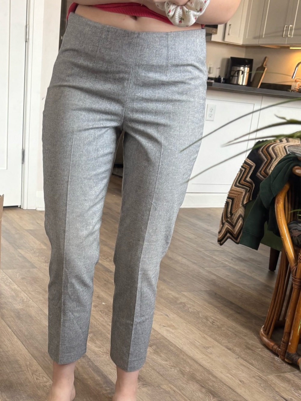 Banana Republic Gray Cropped Tailored Ankle Pants - Picture 2 of 4